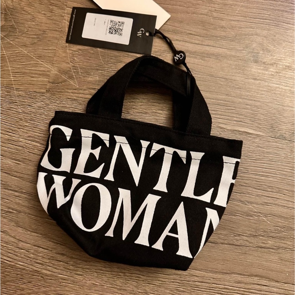 Cute Gentle Woman Mini Black Tote Bag